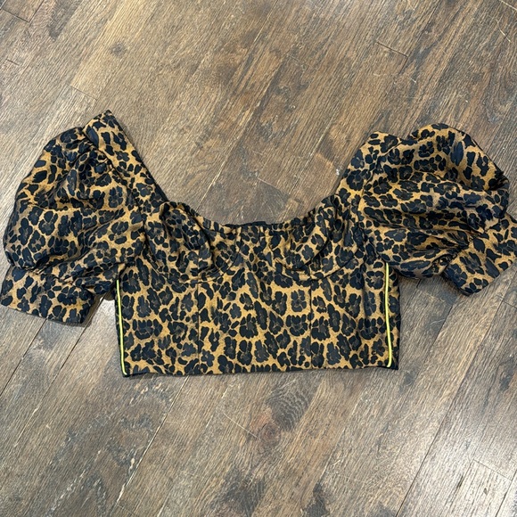 For Love & Lemons bustier leopard top LARGE - Picture 6 of 9